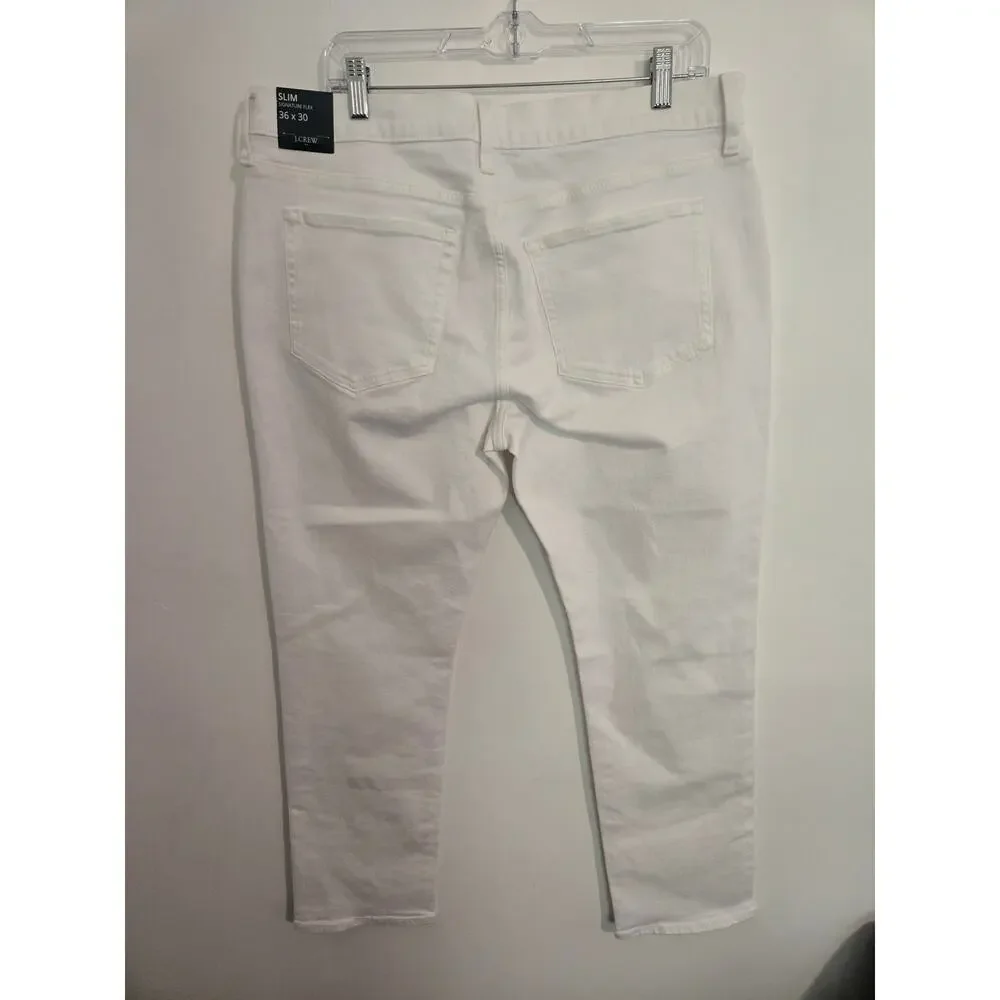 NWT J.Crew Slim-fit flex jean in white mens size 36x30 - Picture 4 of 6